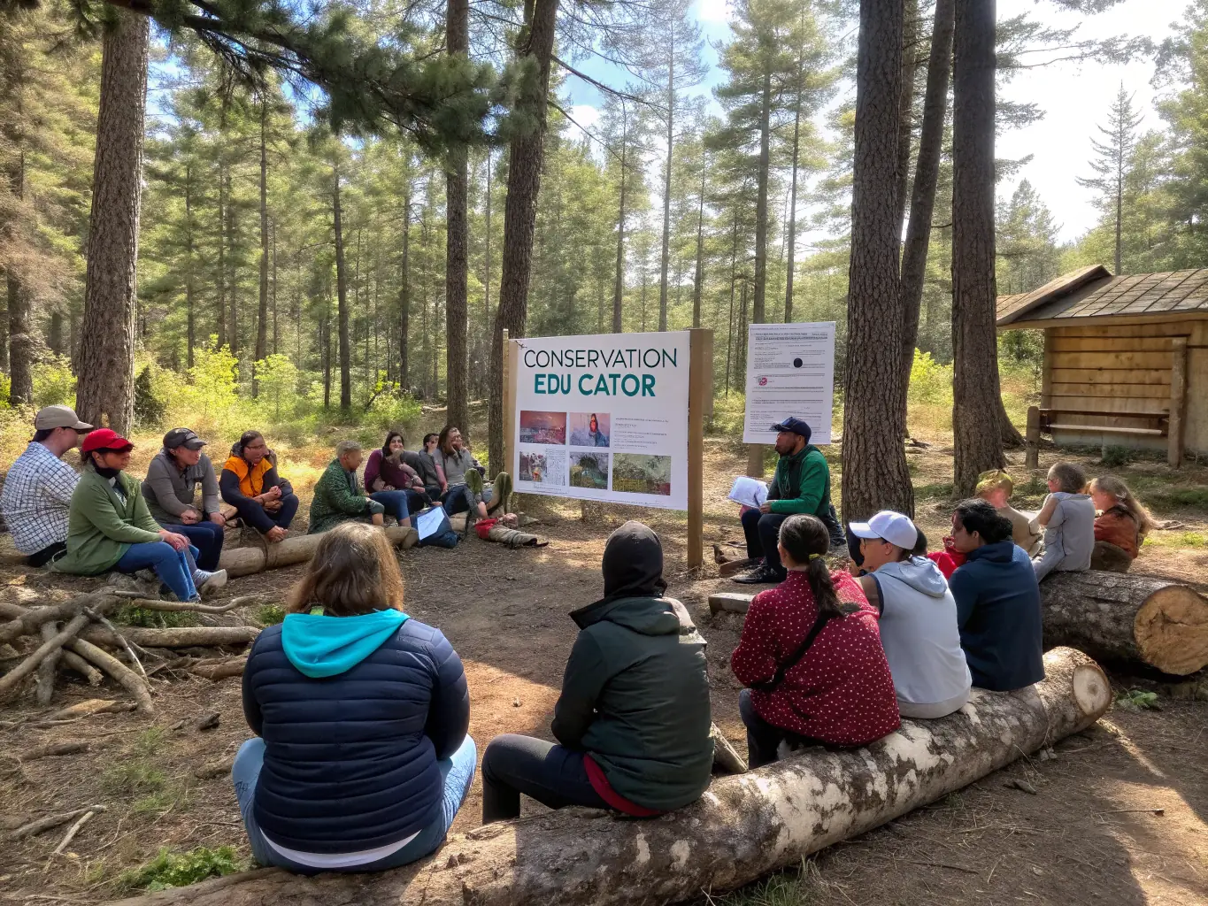 Participants attending a workshop on woodcock conservation, learning about habitat management and sustainable hunting practices.